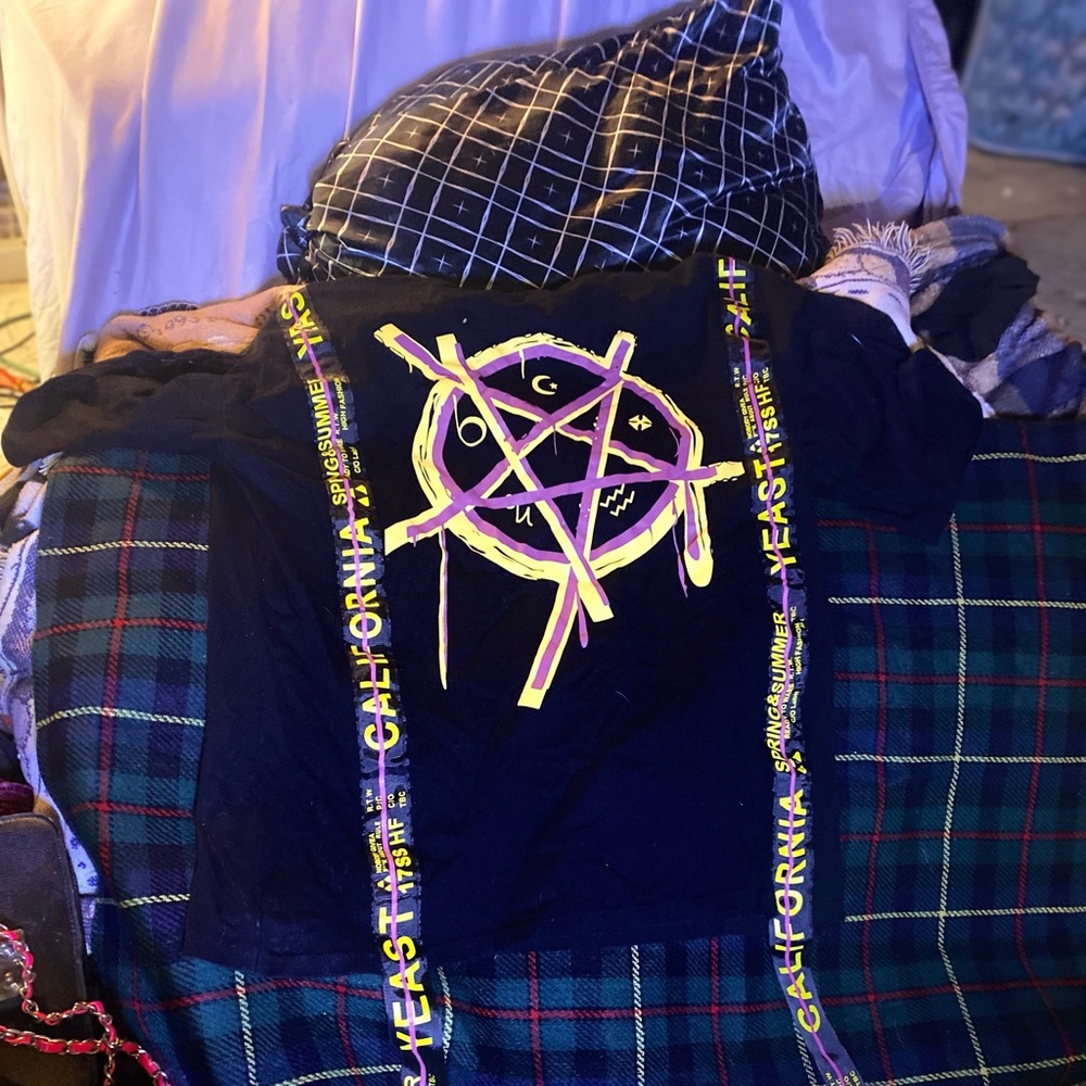 Lucifer satan japanese*Streetwear pentagram T-shirt